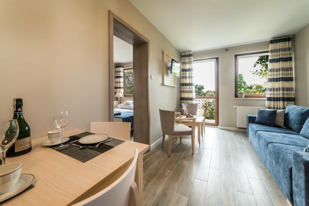 Apartament z 1 sypialnią i balkonem